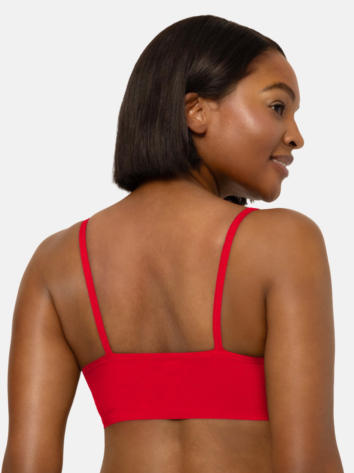 Fruit of the Loom Women's Cotton Cami Bralette, 5-Pack, Sizes XS-4XL