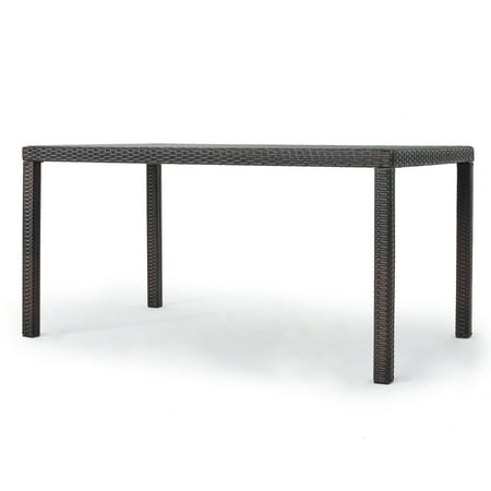 Edene Outdoor Wicker Rectangular Dining Table Only Multibrown Edene Outdoor Wicker Rectangular Dining Table Only Multibrown