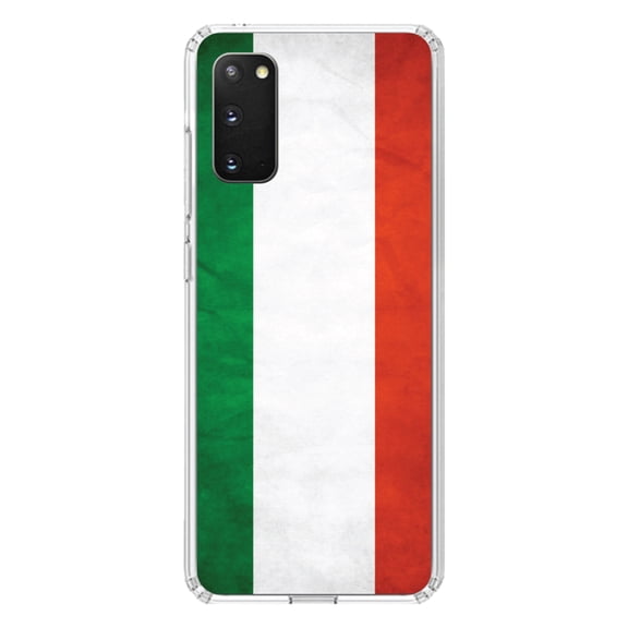 DistinctInk Clear Shockproof Hybrid Case for Galaxy S20 ULTRA / 5G (6.9" Screen) - TPU Bumper, Acrylic Back, Tempered Glass Screen Protector - Hungary Old Flag