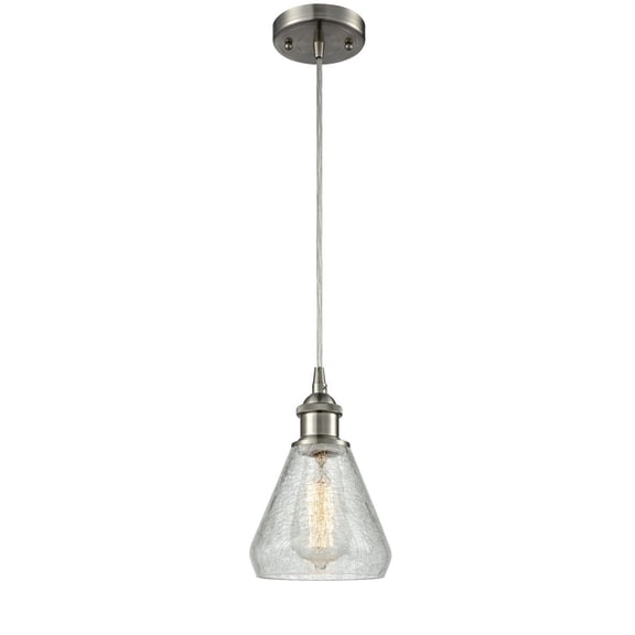 Innovations 1-LT LED Conesus 6" Mini Pendant - Brushed Satin Nickel - 516-1P-SN-G275-LED