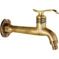 thumbnail image 1 of Antique brass faucet with lever handle, antique brass look（G1/2）.., 1 of 5