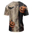 thumbnail image 6 of T Shirts for Men Halloween Print Short Sleeve V Neck Tees Pull on Funny Causal Shirts, M, 6 of 7
