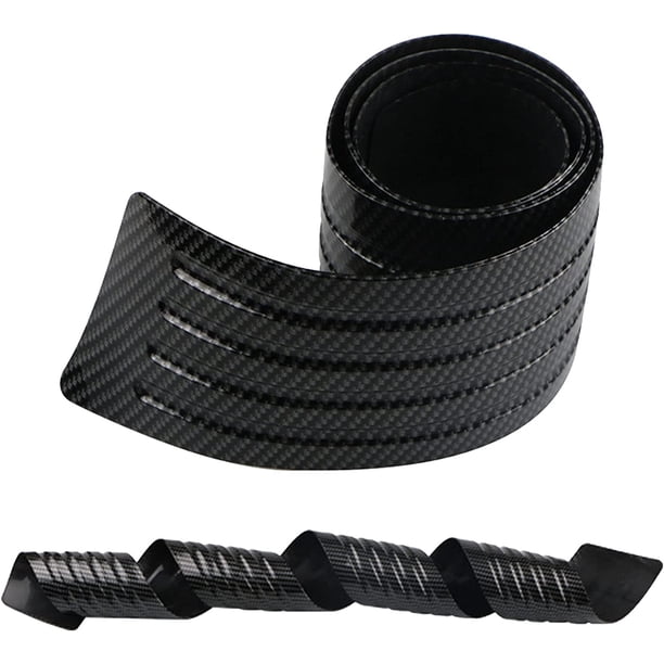 Tira De Goma De Parachoques Universal, Adhesivo De Umbral De Fibra De Carbono Tira De Protector De Umbral De Puerta De Coche Tira De Goma A Prueba De Golpes (90 Cm),Black,One Piece XianweiShao 1327534047608