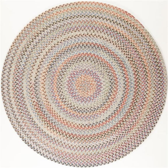 Rhody Rug BH87R096X096 8 ft. Bar Harbor Graphite Round Rug, Multi Color