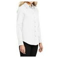 thumbnail image 4 of Womens Long Sleeve Easy Care Cotton/Polyester Shirt White/ Light Stone XXL, 4 of 6