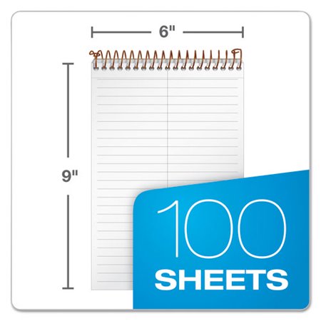 Gold Fibre Steno Pads, Gregg Rule, Designer Green/gold Cover, 100 White 6 X 9 Sheets | Bundle of 2 Each