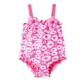 thumbnail image 5 of Shadoumai One Piece Swimsuit for Girls Ruffle Ruched Tankini Set Quick Dry & Stretchy Color Block Beach Skirt Cute Ruched Bathing Suit Swimwear Shorts and Skirt with Mesh Cover Ups, 5 of 5