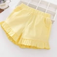 thumbnail image 3 of Aofany Toddler Kids Girls Flounce Shorts Summer Solid Color Ruffle Shorts Casual Elastic Outwear Pants, 3 of 3