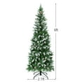 thumbnail image 2 of Spaco 6 Feet Artificial Pencil Christmas Tree with Pine Cones, Artificial Pencil Christmas Tree with Realistic PVC Branches, Artificial Christmas Tree for Indoor as Living Room, Green, 2 of 3