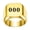 Gold 000, variant on Women's Stainless Steel Angel Number 333 Signet Ring 17mm Square Dainty Personalized Numerology Minimalist Statement Band Black Size 10