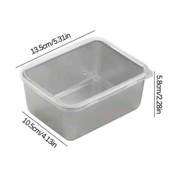 Yhmxh Caja de conservación de acero inoxidable espesada, caja multiusos de cocina, caja rectangular para fruta, caja de almacenamiento de gran capacidad para el hogar con tapa