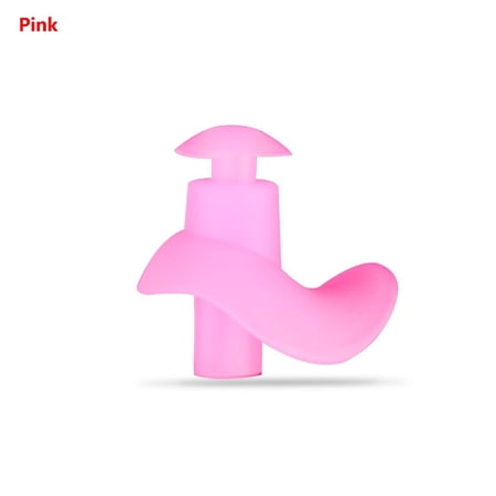 1Pair Adult Blocks Useful Silicone Diving Earplugs Waterproof Plug Spiral Swimming Ear Protection PINK