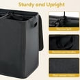 thumbnail image 4 of Norcho 105L Double Laundry Hamper with Lid, Divided Laundry Basket with Removable Bags and Handles, Large Separated Clothes Basket, Black, 4 of 7