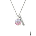 thumbnail image 2 of Delight Jewelry Silvertone Domed Multi Color DA Silvertone Always My Mother Bar Charm Necklace, 23", 2 of 4