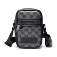 thumbnail image 1 of Bolso Para Hombre Crossbody Casual Negro Tartán cuadrado, 1 of 4