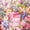 Pink Purple Yellow, variant on Castle Fairy Floral Perfume Print Twin Quilt Set,Vintage Watercolor Flowers Pattern Twin Coverlet Set,Pink Purple