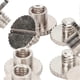 thumbnail image 1 of 30 Set Book Rivets Knurling Flat Brass Leather Binding Button Tack 9.5x6mm Nail 4mm Screw(Silver ), 1 of 3