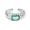 Silver Green, variant on Gemstone Adjustable Ring for Women Minimalist Stackable Finger Ring Jewelry Silver Red