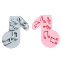 GOOHOCHY Musical Note Shaped Silicone Baking Mold for Kitchen Use Assorted Color Food Grade Heat Resistant 2 Pcs