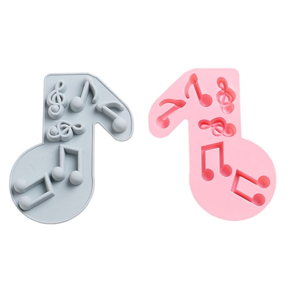 GOOHOCHY Musical Note Shaped Silicone Baking Mold for Kitchen Use Assorted Color Food Grade Heat Resistant 2 Pcs