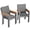 Gray, variant on TLGREEN Patio Dinning Chairs Set of 4, Stackable Aluminum Chair with Quilted Textilene & WPC Handrail, All Weather Outdoor Chair for Patio, Balcony, Poolside & Restaurants, Black