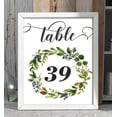 thumbnail image 2 of Darling Souvenir Double Sided Print Rustic Leaf Table Numbers Decorative Wedding Reception Table Top Cards-4" x 6" (1 to 40), 2 of 4