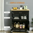 thumbnail image 4 of HOMCOM Kitchen Cart, Small Kitchen Island with Storage Drawer, Side Hooks, 4 of 10