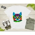 thumbnail image 3 of Cute Cool Colorful Cat Face Kitten Kitty Pet Cuddly Cat T-Shirt Cat Lover Gift T Shirt for Men Women Kids Boys Girls Kitten Graphic TShirt, 3 of 8