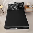 thumbnail image 4 of Homewish Kids Rugby Zipper Full Size Comforter Sets with Fitted Sheet and 2 Pillowcases For Boys,Sports Theme Zipper Bedding Set,Black Gray,Black Reversible,4-Piece, 4 of 7