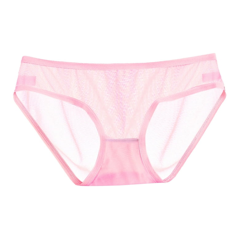 Womens Underwear Briefs Low Waist Sheer Mesh Cute Seamless For Panties