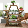 thumbnail image 1 of FANNYC Wooden Plant Stand Star Shape Flower Pot Display Stand Garden Plant Shelf Multifunctional Home Storage Rack For Courtyard Living Room Corridor Balcony Restaurant Hotel, 1 of 6