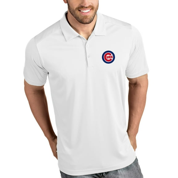 Men's Antigua White Chicago Cubs Tribute Polo