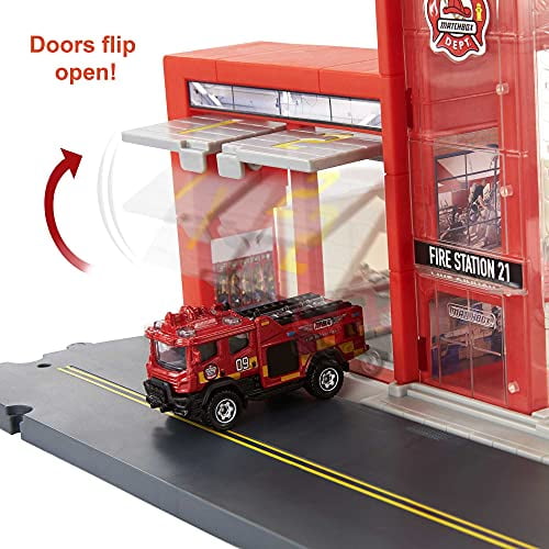 Matchbox Action Drivers Fire Station Rescue Playset with 1:64