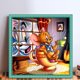 thumbnail image 2 of Hilo Algodón Ecológico Bordado Punto Cruz Con Gato Y Ratón 14CT 50x50cm, 2 of 9