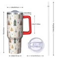 thumbnail image 2 of Multicolor Christmas Tree Pattern Tumbler with Handle and Lid,40oz Double Wall Vacuum Insulated Tumbler,Cups Gift for Women and Men, 2 of 7