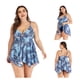 thumbnail image 2 of Trajes de baño de talla grande para mujer Trajes de baño Trajes de baño estampados con control de barriga, Azul-5XL Sailing Electrónica, 2 of 4