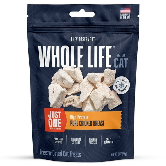 Whole Life Pet Just One Ingredient Chicken Treats for Cats, 1oz