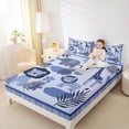 thumbnail image 4 of Erosebridal Boy Cartoon Lion Bed Sheets, Wildlife Animal King Sheets, Blue, 4-Piece, 4 of 5