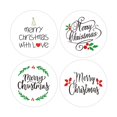 thumbnail image 3 of Pegatinas de etiquetas blancas de Feliz Navidad, paquete de regalo para tarjeta, envoltura para Festival, Fiesta, hornear, pequeña empresa, 1 pulgada, 100-500 piezas, 3 of 4