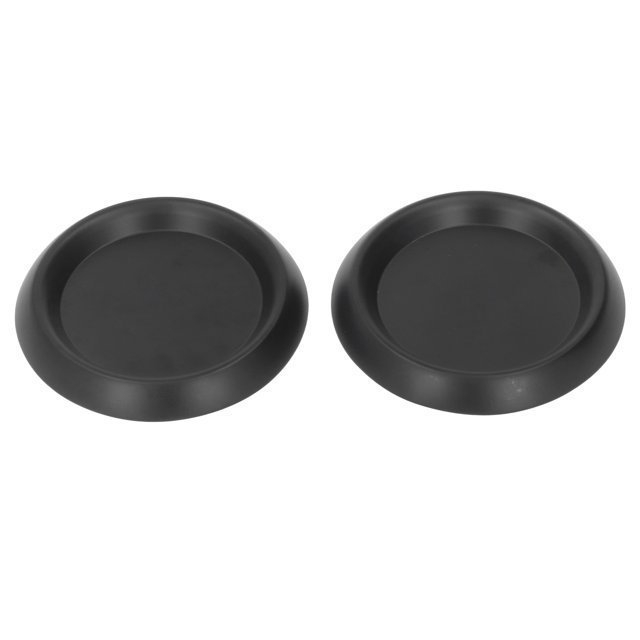2 Pcs Bougeoir Pilier Noir Mat en Métal Bougeoir Rond pour Aromathérapie