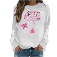 thumbnail image 2 of Rciityk Breast Cancers Shirts For Women Pinks Ribbon Sweatshirt Cancers Fight Awareness Shirt Faiths Casual Long Sleeve Tops - Fall Savings Clearance, 2 of 4