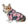 thumbnail image 7 of Honeii Rose Flowers Print Small Dog Hoodies Pet Hooded Sweatshirts Fall Winter Puppy Cat Sweaters Warm Clothes for Small Dogs Outfits Costume-Small, 7 of 7