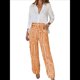 thumbnail image 2 of Conjunto de Dos Piezas para Mujer, con Estampado Geométrico, Pantalones de Cintura Alta y Camisa Sencilla. Color Naranja L, 2 of 7