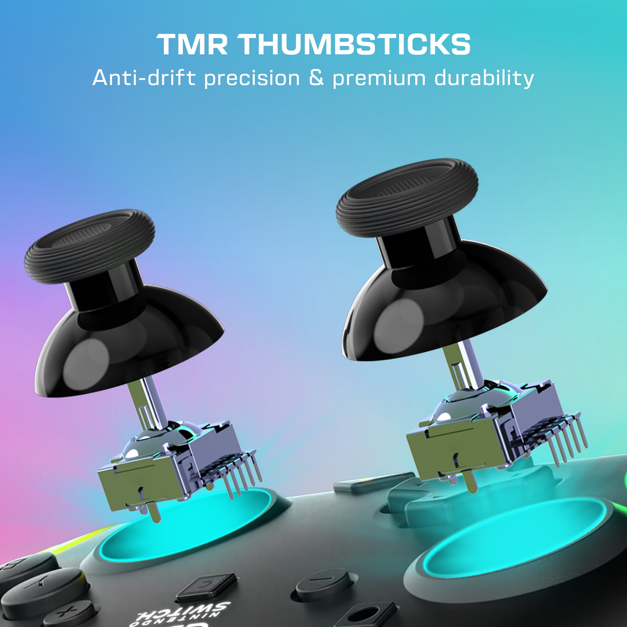 Turtle Beach Afterglow Wave Wireless RGB Gaming Controller (Black) - Officially Licensed for Nintendo Switch 2, Nintendo Switch - Customizable Lighting, TMR Sticks, RBG
