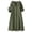 Army Green, variant on Women's Plus Size Midi Dresses Cotton Linen Button Front with Pockets Casual Loose Fit Summer Dresses