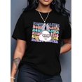 thumbnail image 1 of Women's Easter Bunny Graphic T-Shirt - Casual Green Crew Neck Short Sleeve Tee with Playful Rabbit Print, Machine Washable, Festive Graphic Tee | Playful Bunny Print | Polyester Fabric, 1 of 5