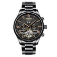 thumbnail image 1 of Reloj de material acero Inoxidable Automático Mecánico Analógico con Fecha para Hombre con Caja Negro Yinane Relojes mecánicos de los hombres, 1 of 8