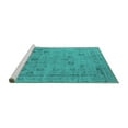 thumbnail image 2 of Ahgly Company Machine Washable Indoor Rectangle Oriental Turquoise Blue Industrial Area Rugs, 6' x 9', 2 of 4