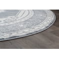 thumbnail image 5 of Madison Traditional 8' Round Cream and Gray Polypropylene Indoor Area Rug, 5 of 8