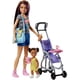 thumbnail image 2 of Barbie Babysitting Playset con Skipper Doll, Baby Doll, Bouncy Stroller y accesorios temát Barbie Barbie, 2 of 2